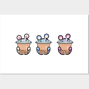 Three Chibis (Bubble Tea) Posters and Art